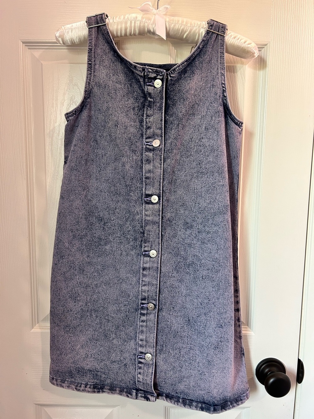 Girls Denim Overalls Washed Purple Denim Epic Threads Dress Size 14 Button-Front